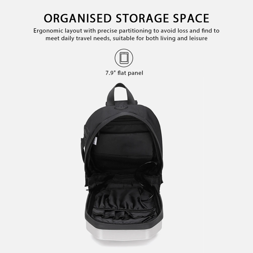 Imagem -06 - Bolsa de Peito Masculino Moda Tridimensional Casca Dura à Prova Impermeável Água Equitação Casal Usb Carregamento Mensageiro Sling Bolsas de Ombro