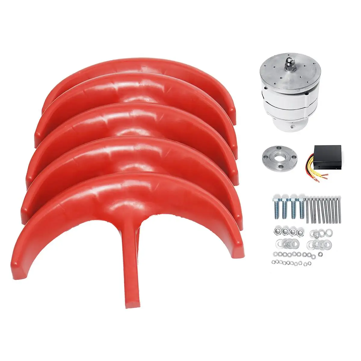 400W 5 Blades 12V 24V Vertical Axis Wind Turbines Generator Lantern Motor Kit Electromagnetic For Home Hybrids Streetlight Use