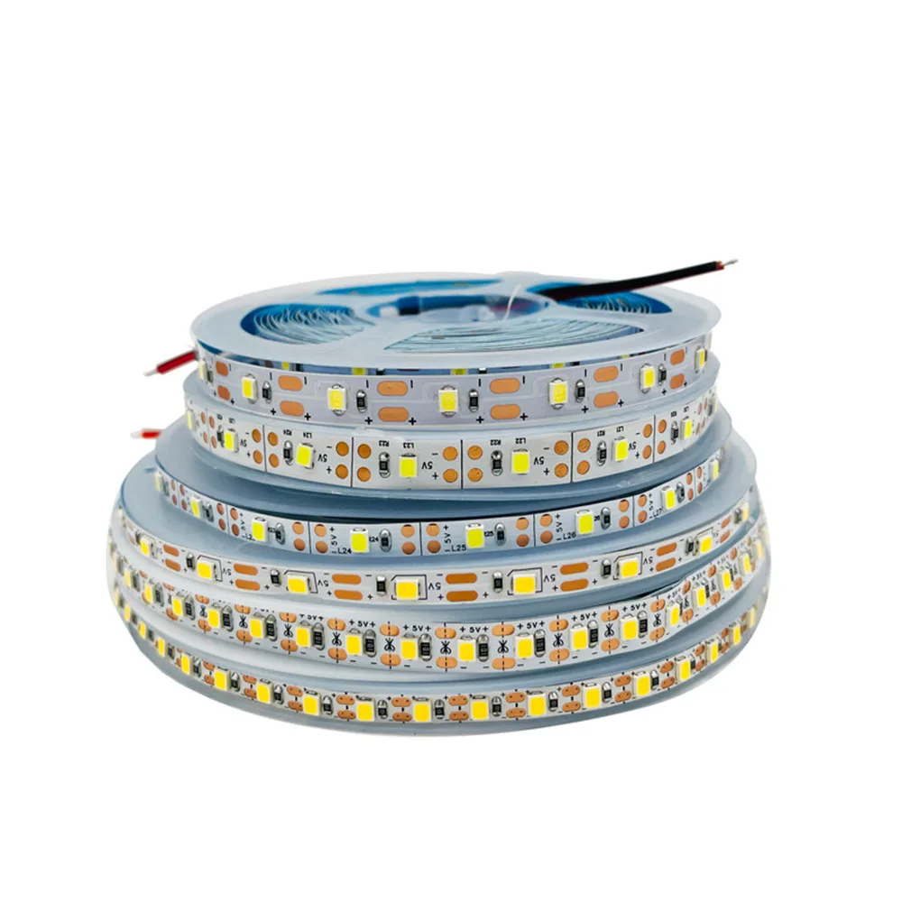5V 3mm 5mm 8mm Width LED Strip SMD 2835 120LEDs/m 1 LED Per Cut Dimmable Flexible LED Tape 3000k/4000k/6000k/Red/Green/Blue 5m