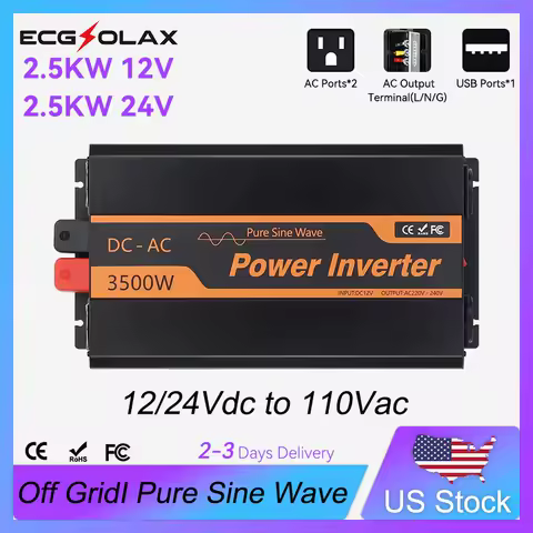 2.5KW 12V 24v DC 220V AC Pure Sine Wave Solar Inverter Off Grid Solar Inverter for Lead Acid/Lithium Battery