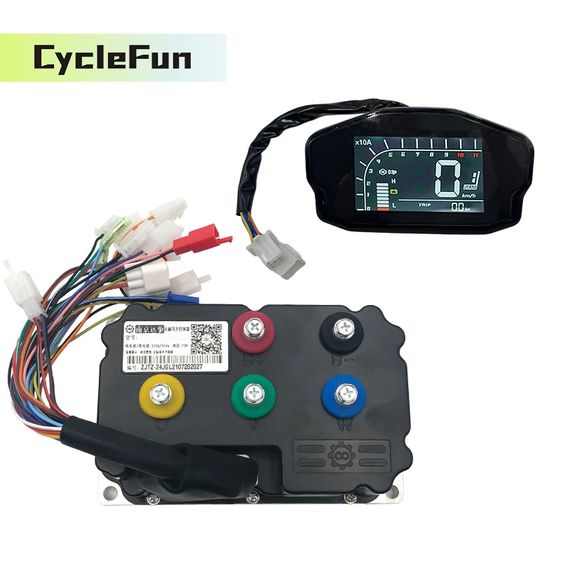 

DC 190A Phase 360A Fardriver ND72360 Controller Programmable with DKD Display For 3000W QS Motor Electric Scooter