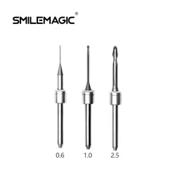 Dental Milling Burs D3 Amann Girrbach For Zirconia Dental Lab Milling Machine Grinding Material Drills Tool 2.5/1.0/0.6