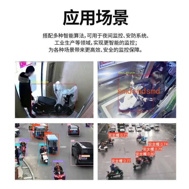 Full color super wide dynamic zoom gun indoor and outdoor camera algorithm recognition AI monitoring system