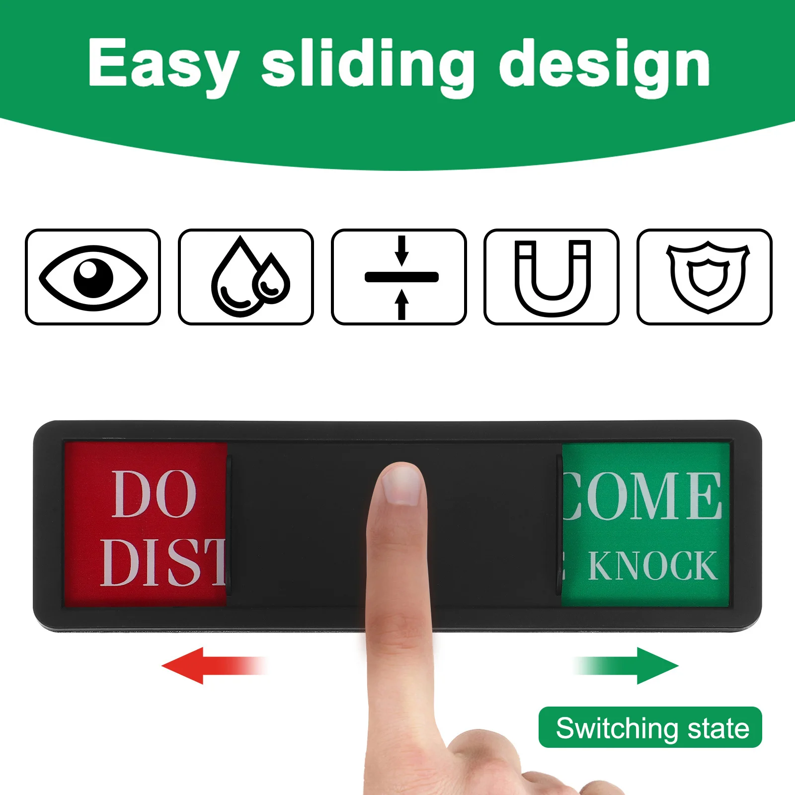 

2 pcs Door Signs For Office Do Not Disturb Privacy Sign Room Slider Indicator Bathroom Occupied Vacant Restroom Open Closed