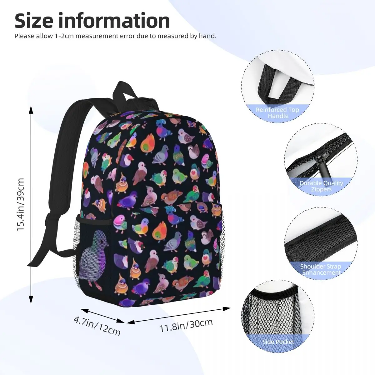 Wild Pigeon-mochila escolar para niños y niñas, bolsa para estudiantes de jardín de infantes, a la moda