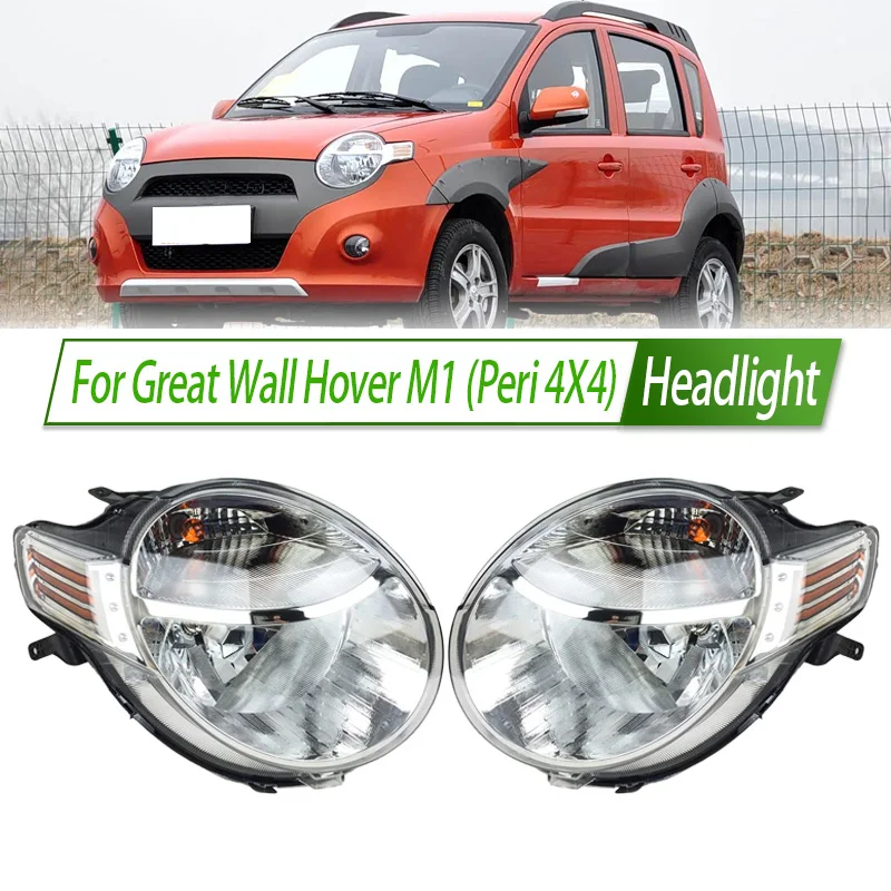 

For Great Wall Hover M1 Peri 4X4 Halogen LED Headlight Assembly OEM Style Front Day Running Light Plug & Play Replacement