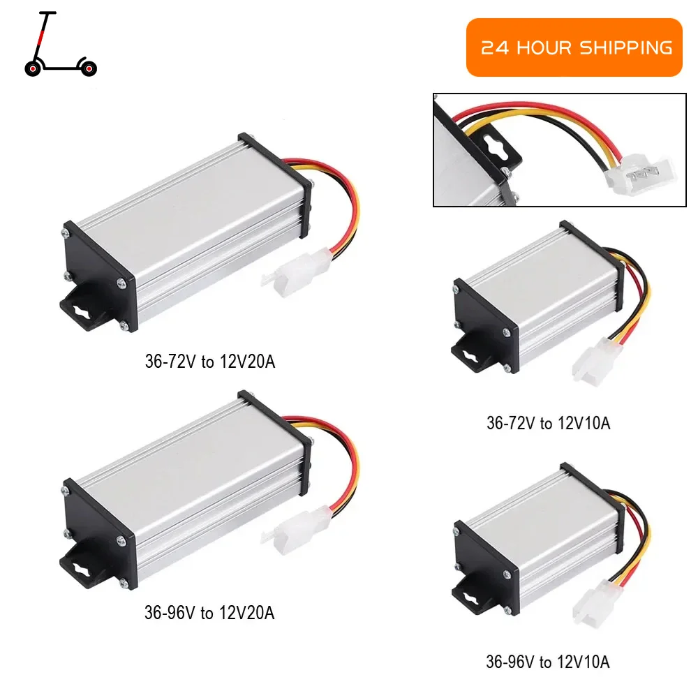 

Преобразователь-адаптер, понижающий трансформатор, электрический велосипедный скутер, электронный трансформатор постоянного тока 36 В, 48 В, 60 В, 72 В, 96 В до 12 В, 10 А, 20 А