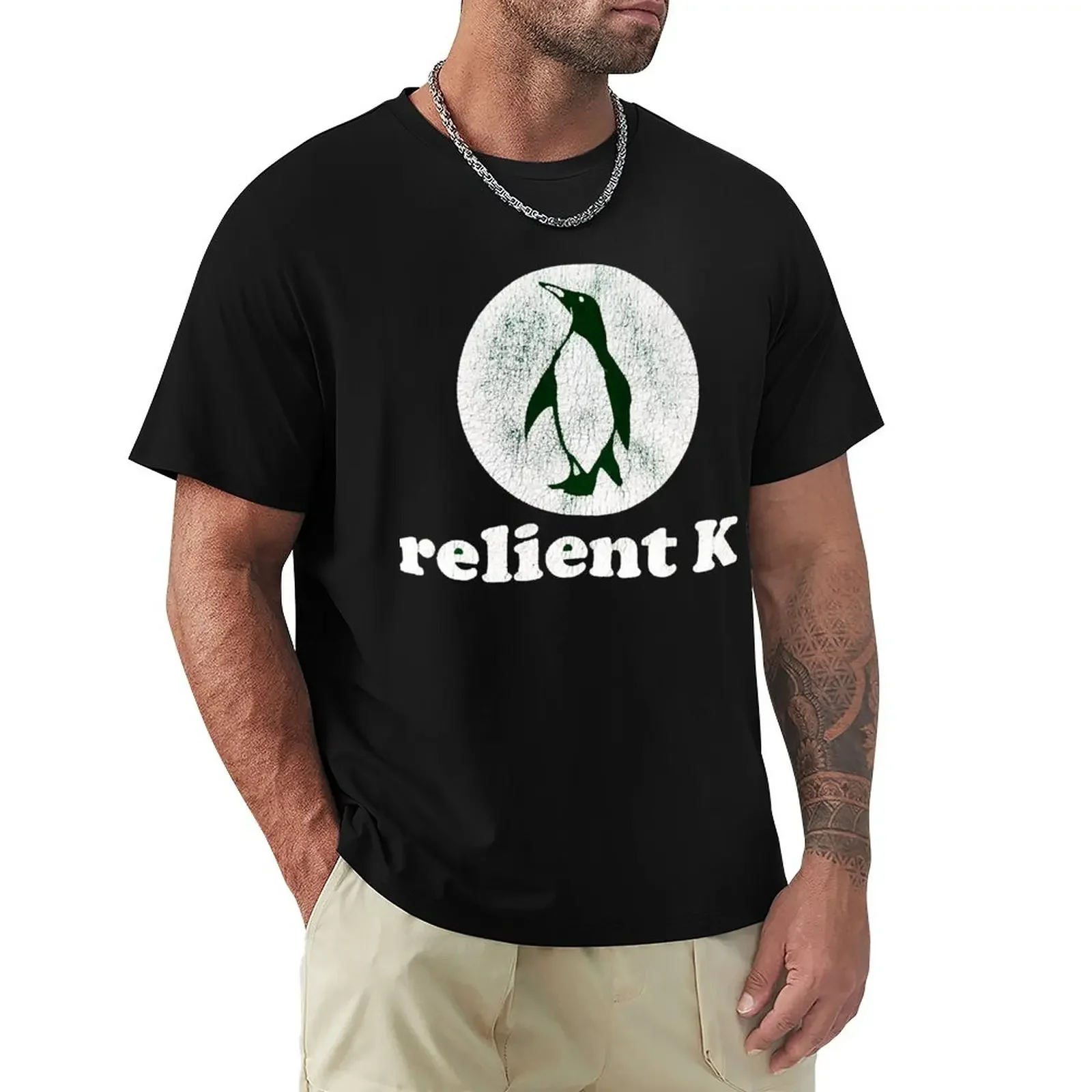 relient k penguin T-Shirt tops boys white t shirts plus size tops Oversized t-shirt T-shirts for men cotton