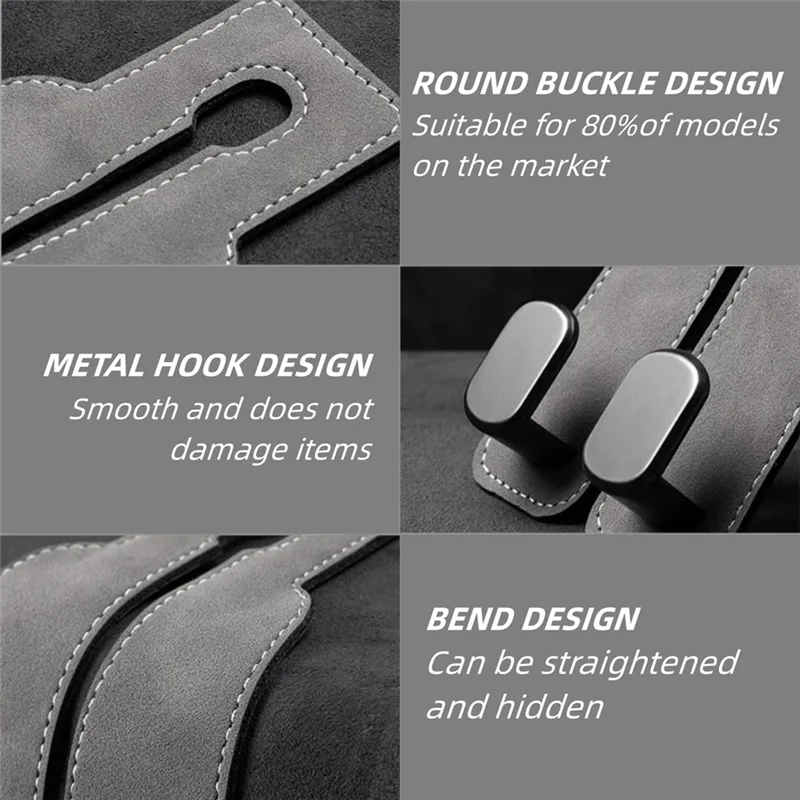 

Best Of 2025-2Pcs Car Seat Back Double Hook Customized Seat Back Hook For Car Vehicle Parts Interior Metal Hook Hanger Black