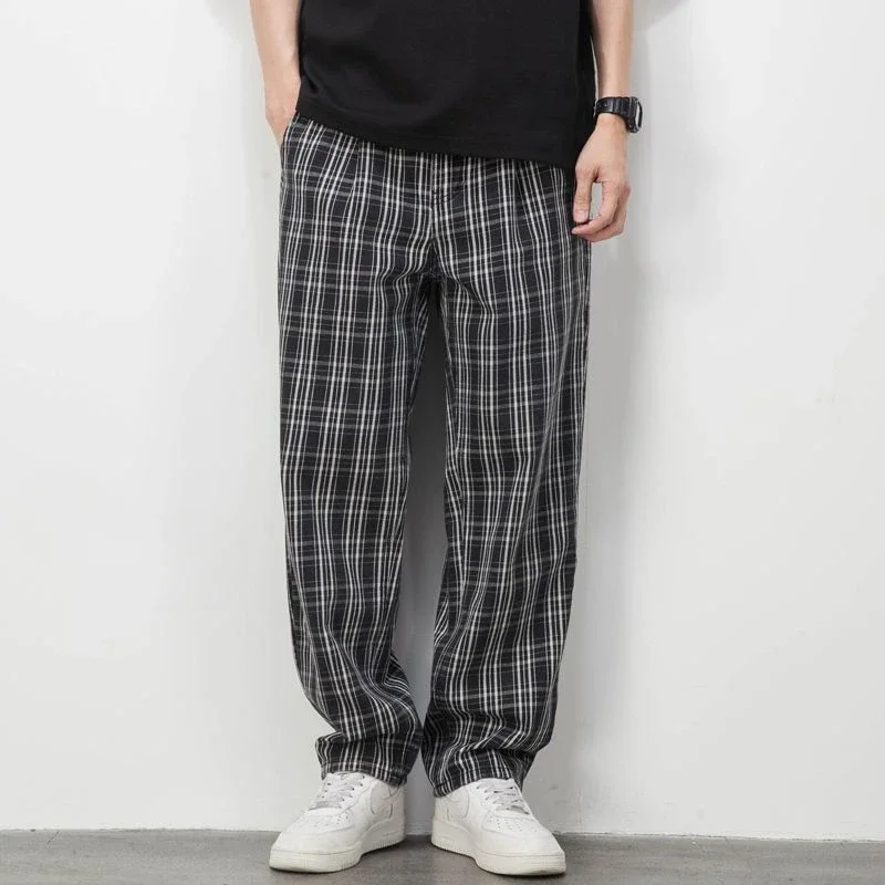 Trousers for Men Straight Wide Trend Casual Pants Man Harajuku Fashion Clothes Original Clothing Designer Cotton Plus Size Xxxl