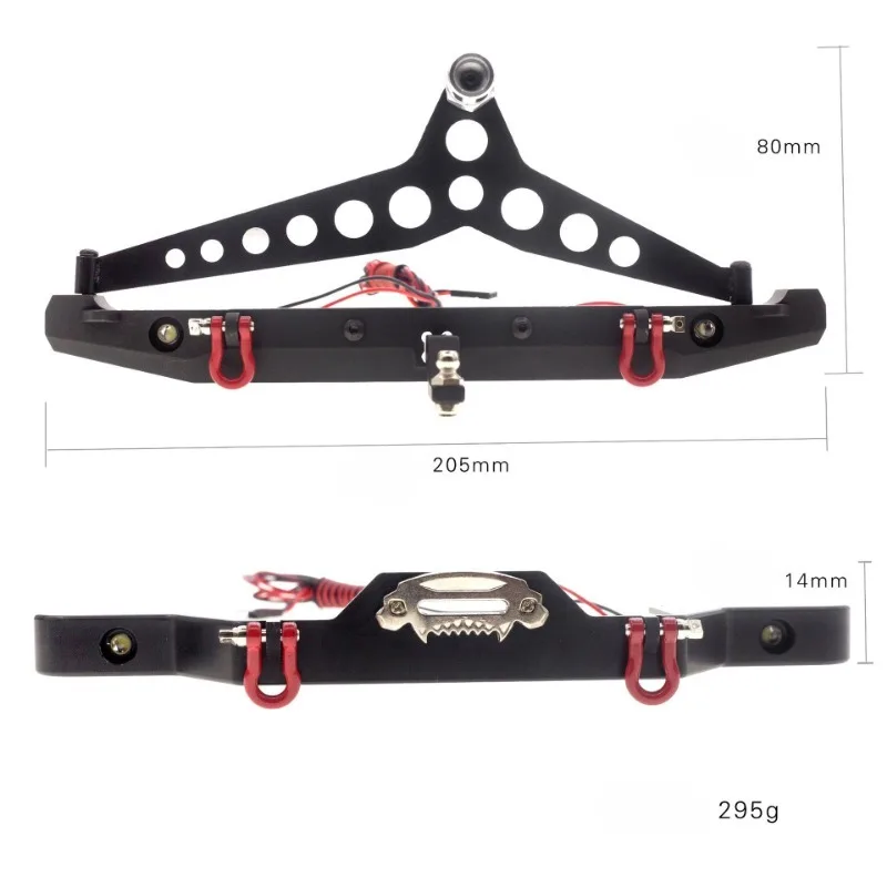 RC Part Metal Front Rear Bumper for 1/10 RC Crawler TRX-4 Defender Axial SCX10 SCX10 iii 90046 AX103007