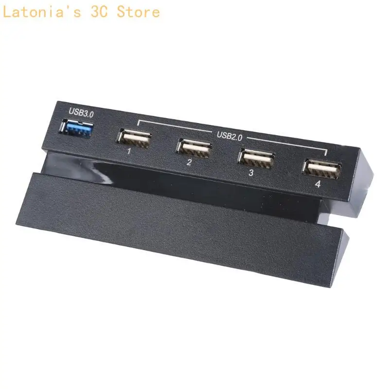 Hochgeschwindigkeits-5-in-1-USB-Hubs für Konsolen, schwarzes Controller-Zubehör, einschließlich 4 x USB 2.0- und USB – Detail 8