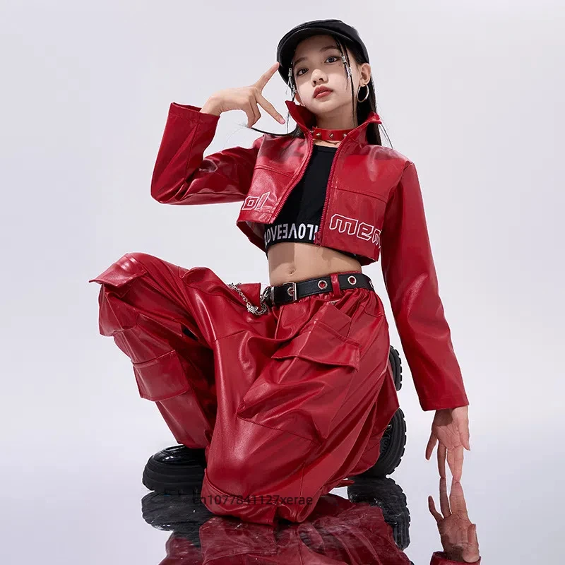 Jazz-Tanzkostüm für Mädchen, helle Farbe, Mädchen-Gruppen-Tanz-Performance-Kostüm-Set, trendiger und modischer Street Dance für Kinder