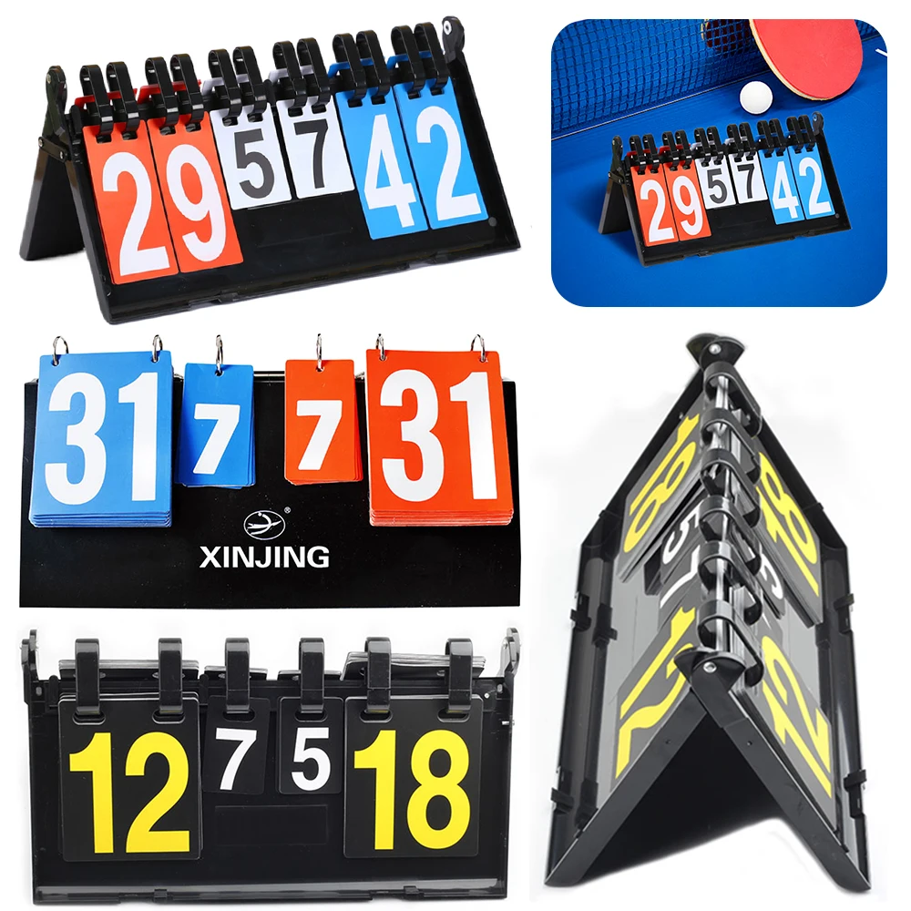 Tabletops Scoring Board Portable Tabletops Scoreboard Flipper MultiSports Score Flip Scoreboard Easily Flip Score Keepers Board