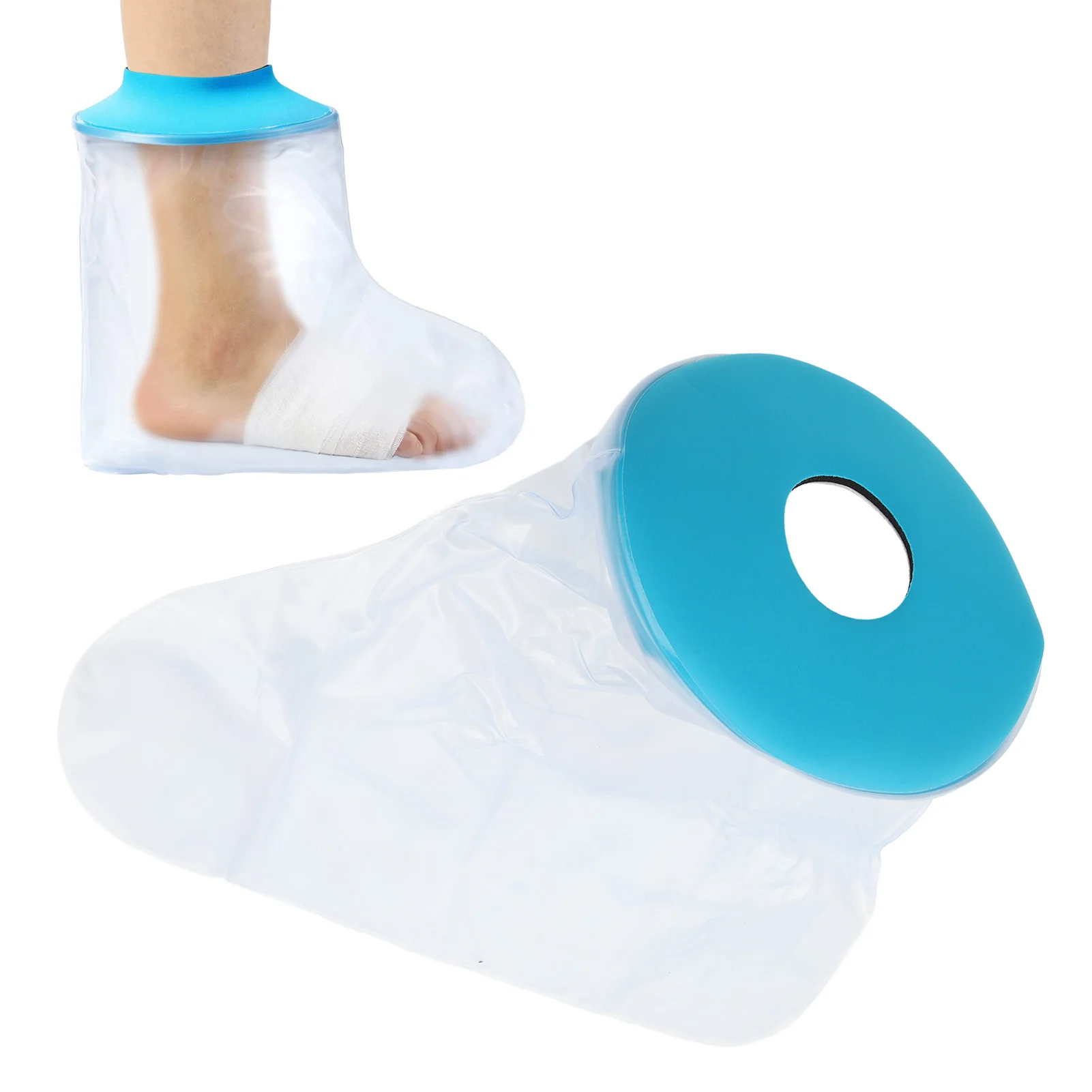 Reusable Foot Cast Protector Waterproof Foot Cast Cover Reusable Elastic Ankle Wound Protector for Adults Postoperative