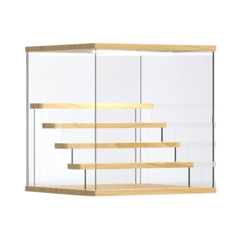 E15E علبة تخزين لعبة مكعب أكريليك شفاف رف تخزين شفاف حافظة عرض مقاومة للغبار مناسبة لمجموعات الدمى والشخصيات