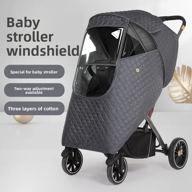 Universal Baby Stroller Rain Cover: Windproof & Waterproof Shield for Toddler Strollers/Umbrella Strollers, All-Round Protection