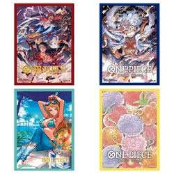 BANDAI Original Anime One Piece Game OPCG Nika rufy Nami Devil Fruit Card Sleeve giocattoli regalo da collezione 70 pz/set 67*92mm