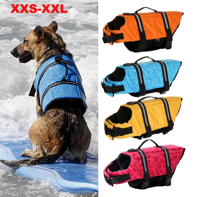 

Small Medium Dog Life Jacket Life Vest for Swimming Puppy Light Life Preserver Pet Reflective Lifesaver with High Buoyancy