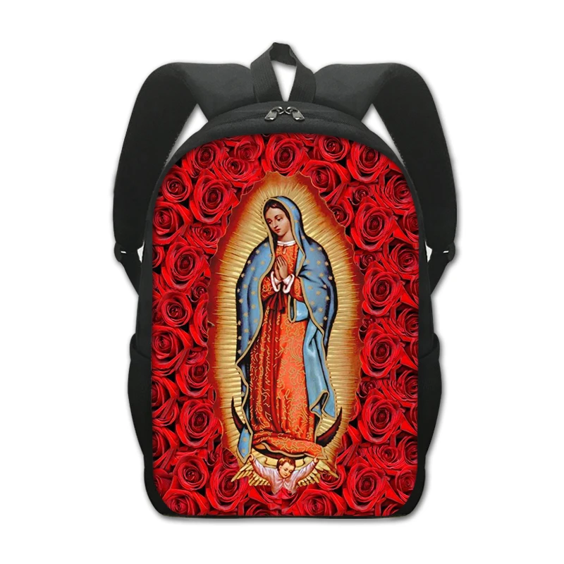 Sac à dos d'impression d'icône de Notre-Dame d'Iissa Upe, sacs d'école vintage de la religion de Jésus, cartable d'étudiant pour femmes et hommes, sac à dos d'ordinateur portable, cadeau