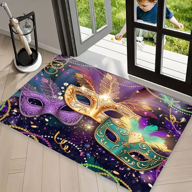 Karnevalsparty-Dekorationen eignen sich für Eingänge, Wohnzimmer und Schlafzimmer. Küchenmatten für den Eingangsbereich an der Bodentürmatte