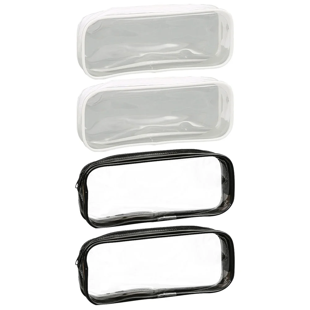 4 Pcs Water Proof Transparent Bag Student Makeup for Travel Waterproof Storage Pvc Small Purse Handle Toiletry