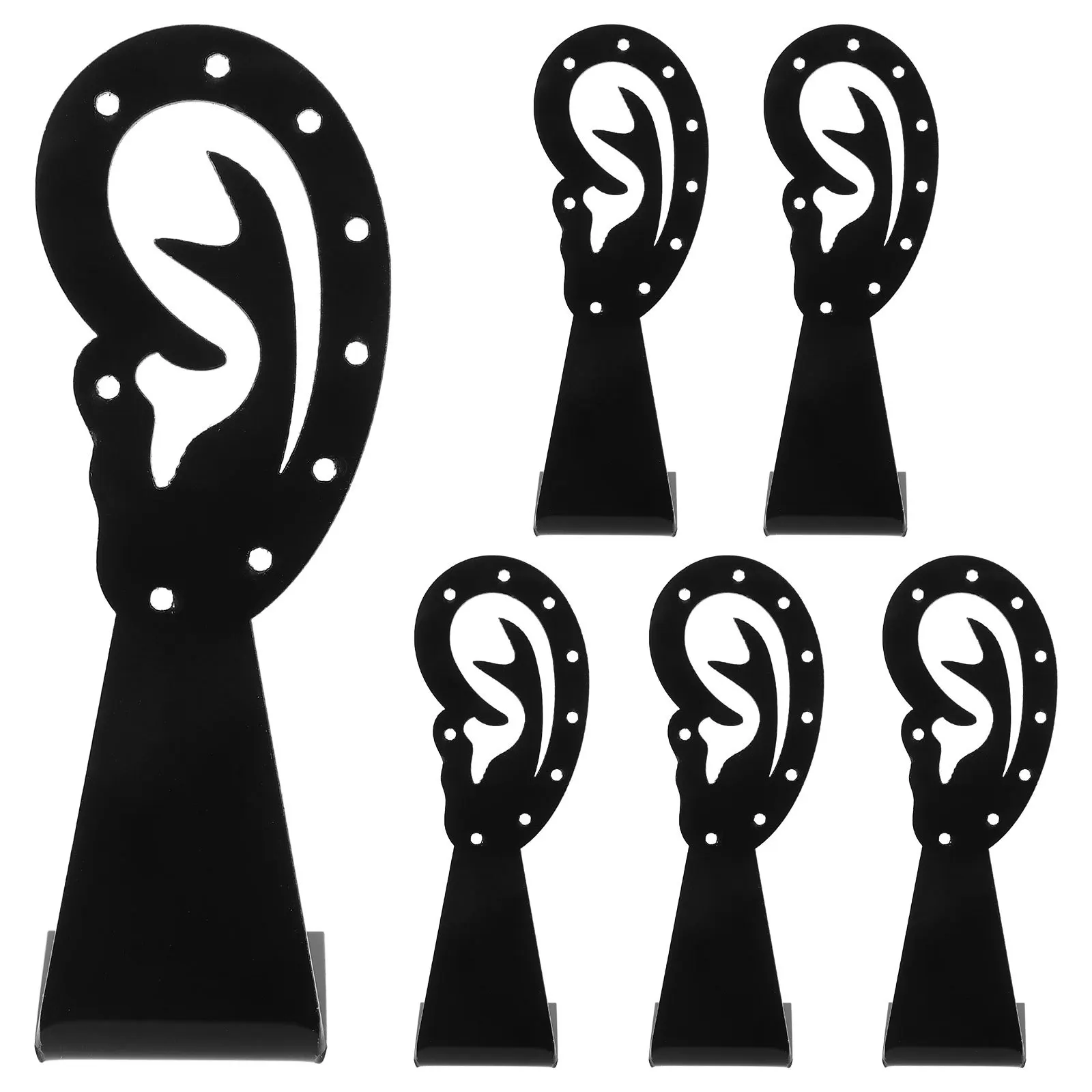 

6Pcs Earring Display Holder Ear-Shaped Jewelry Organizer Stand Wear-Resistant Storage Rack for Earrings Selling Display