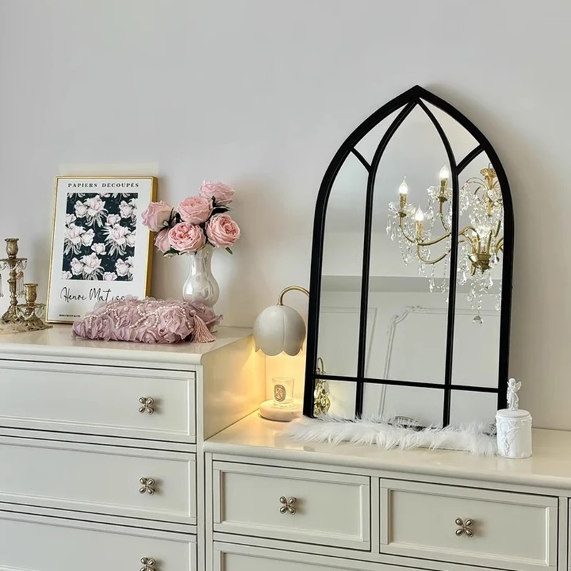 Espelho estético moderno sala de estar estrela funky irregular bonito espelho jardim mini arte nórdica portátil spiegels decorações para casa