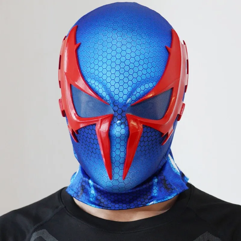 

Marvel Blue Spider-man 2099 Mask 1:1 3d Spiderman Masks With Faceshell Handmade Cosplay Costume Replica Man Halloween Gift Toy