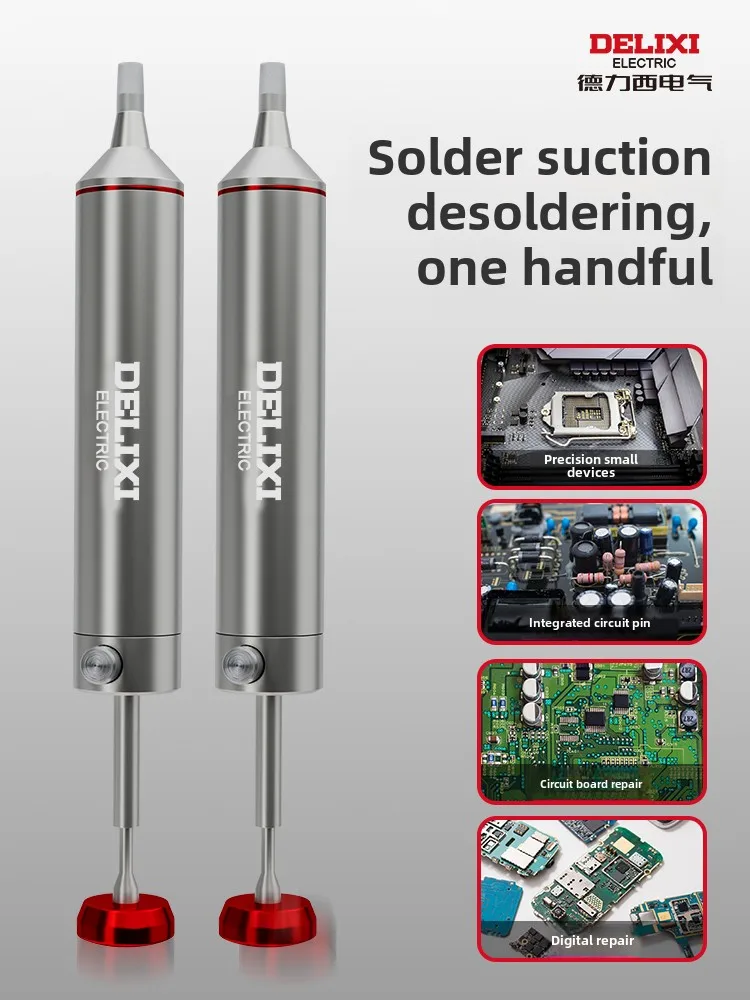 

Heavy Duty Desoldering Pump, Electronic Soldering Iron Residue Clearing Tool, Manual Vacuum Suction Desoldering Gun