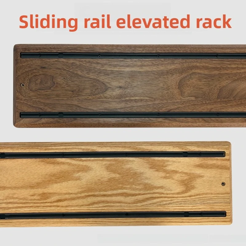 H20 Sliding Rail Type Monitor Stand Elevated Solid Wood Modular Organize Computer Riser Rack Desktop Space Saving Elevated Stand