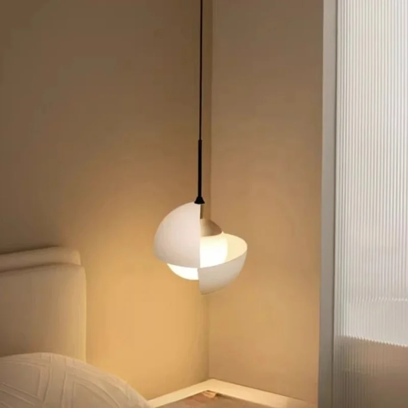 New Suspended Lifting Glass Pendant Light Modern Creative Bedroom Headboard Study Room Dining Room Artistic Metal Hanging Lamp