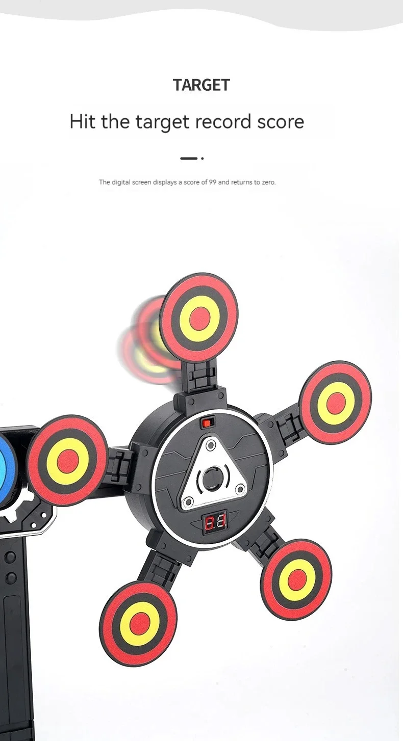 Automatic Reset Electronic Scoring Target for Nerf Guns AWM Soft Bullet Gun Gel Ball Sprayer Against Practice 98K Eat Chicken