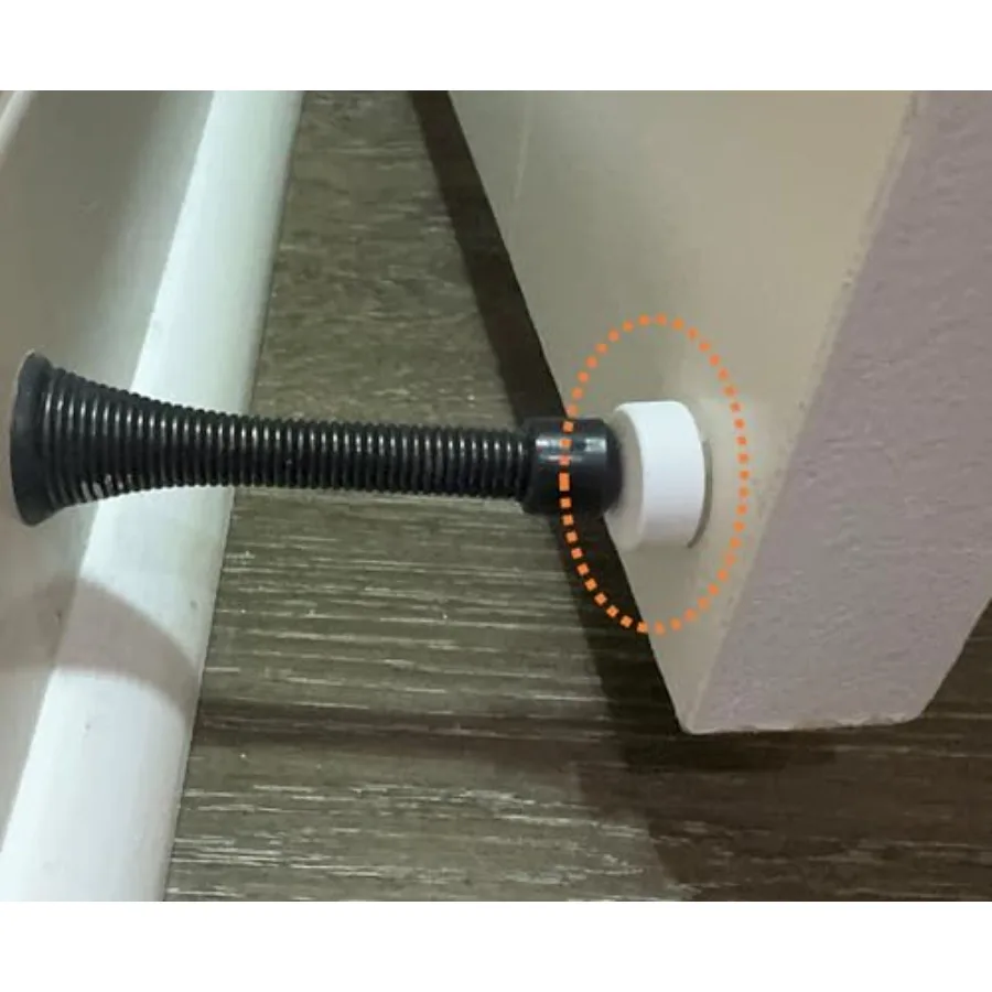 

Магнит дверного упора wAgi, 2 упаковки, 7-секундная установка, белый, под покраску, привлекает существующий металлический пружинный дверной упор; для полого ядра салона