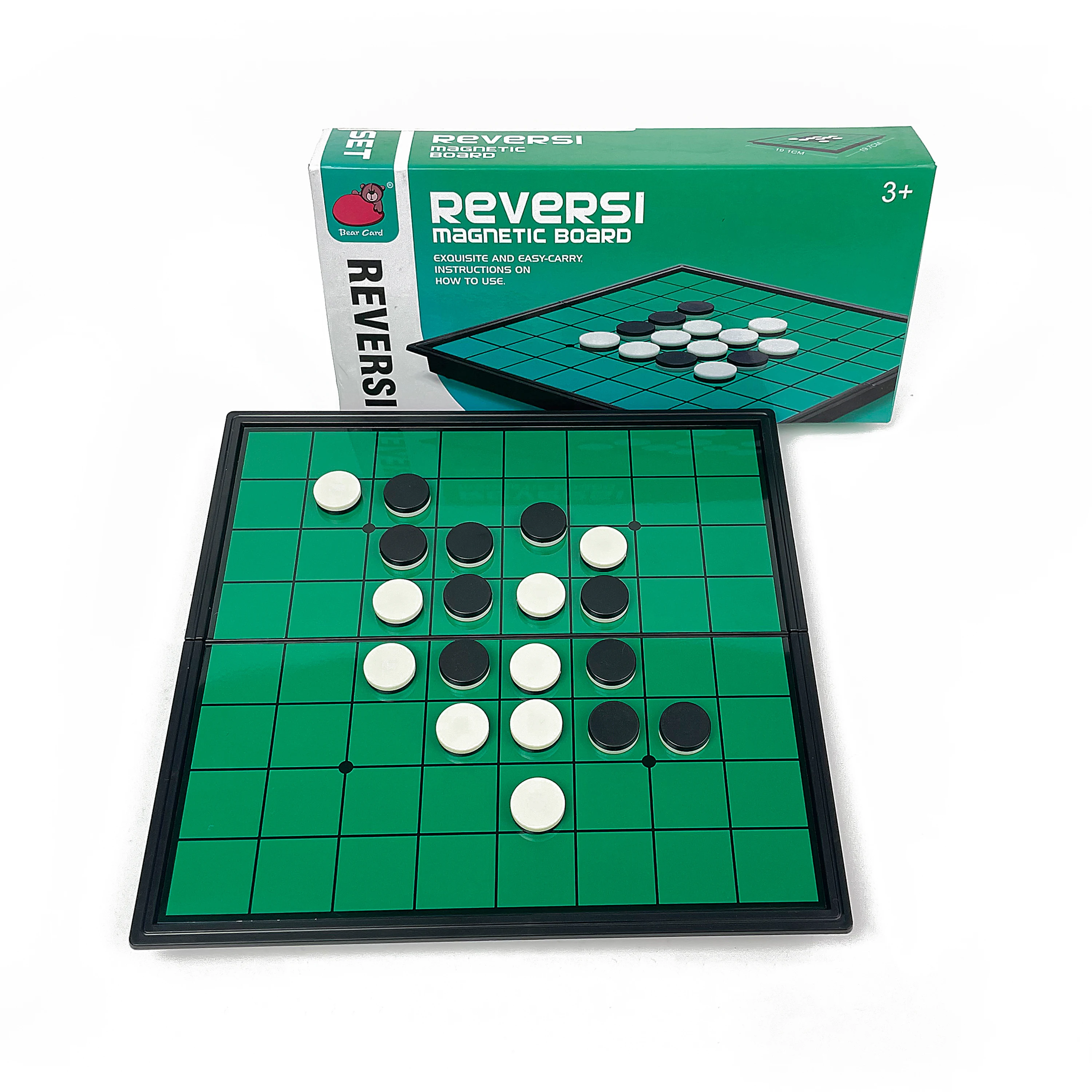 

Foldable Magnetic Reversi Board Game Portable Plastic Chess Set Travel Kids Toy Outdoor Family Entertainment