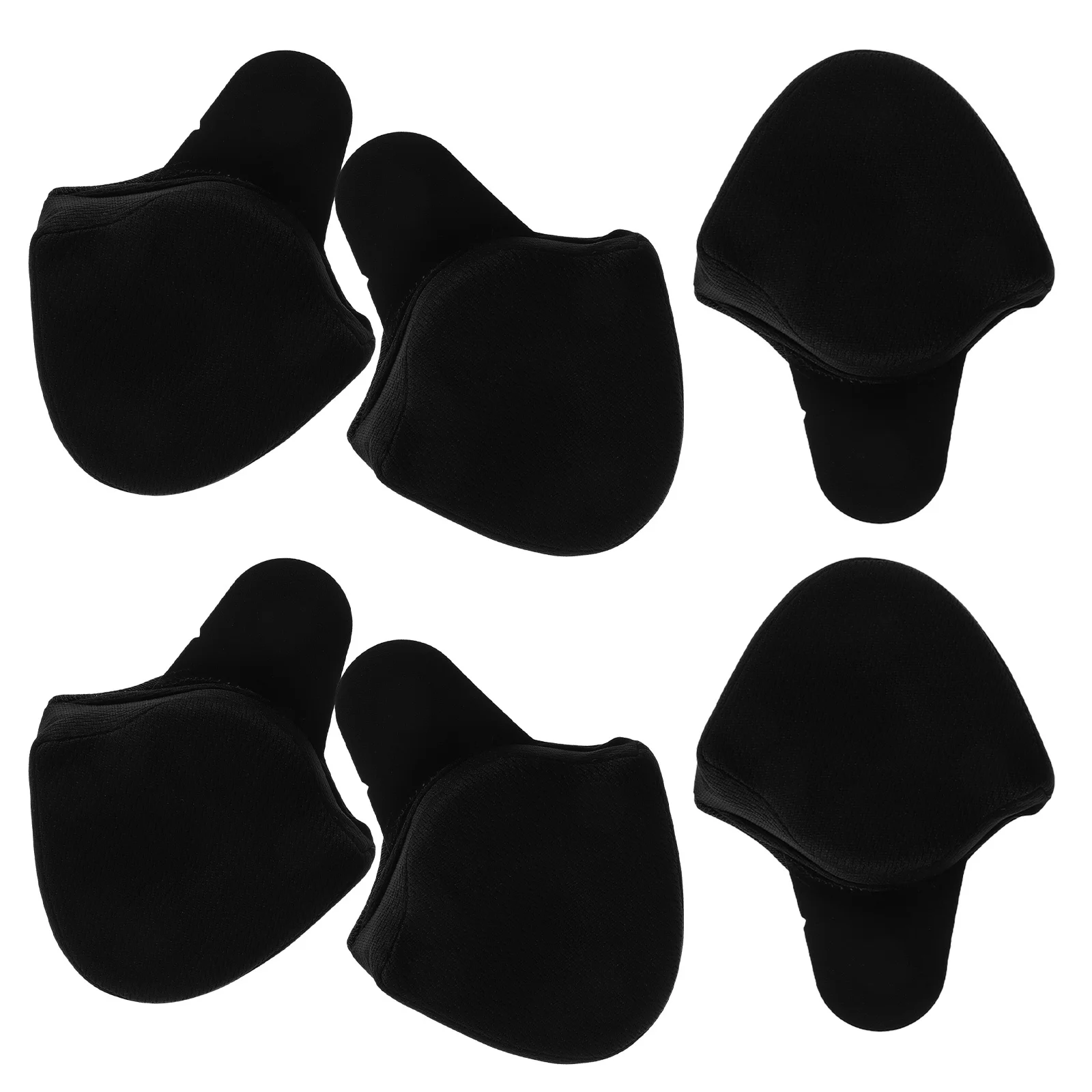 

3 комплекта теплых наушников-чехлов, съемная защита ушей для езды на мотоцикле, велосипеде, ветрозащитная, шумопоглощающая, черная