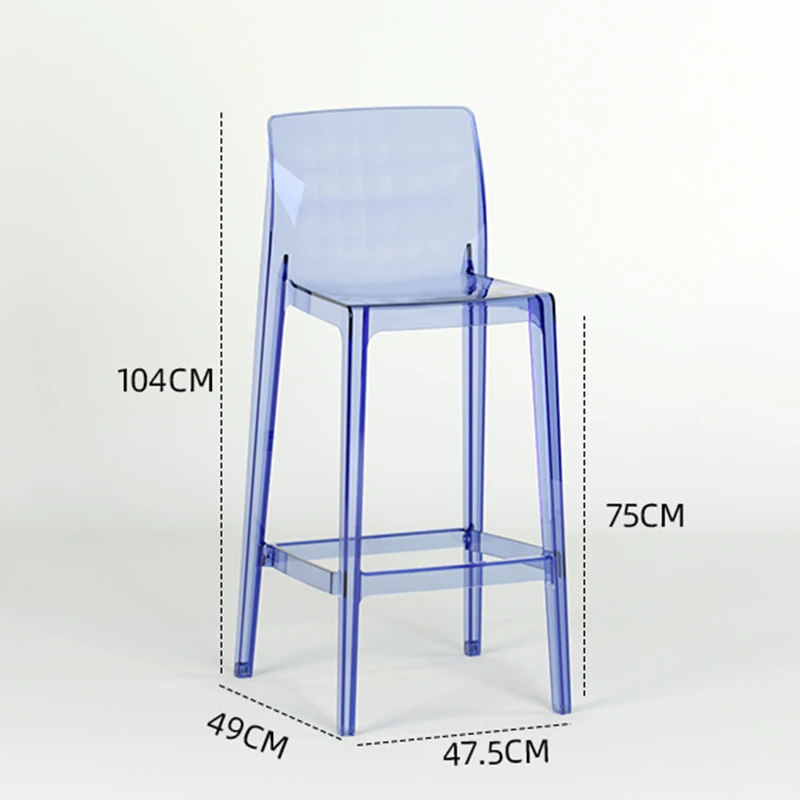 Dining Office Nordic Bar Chairs Modern Designer Acrylic Luxury Chair Stool Minimalist Taburetes De Bar Library Furniture WXH15XP