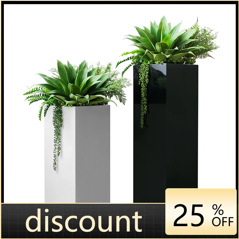 

LMM Modern Square Floor-to-ceiling Vase Sales Office Model Room Soft Decoration