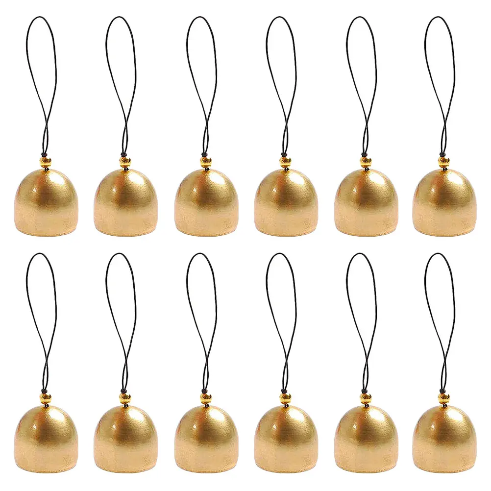 12pcs Bells Jingle Mini Metal Christmas Small Cowbell Decorative Cow Rustic Vintage Pet Ornament Wind Craft Sheep Hanging Tree