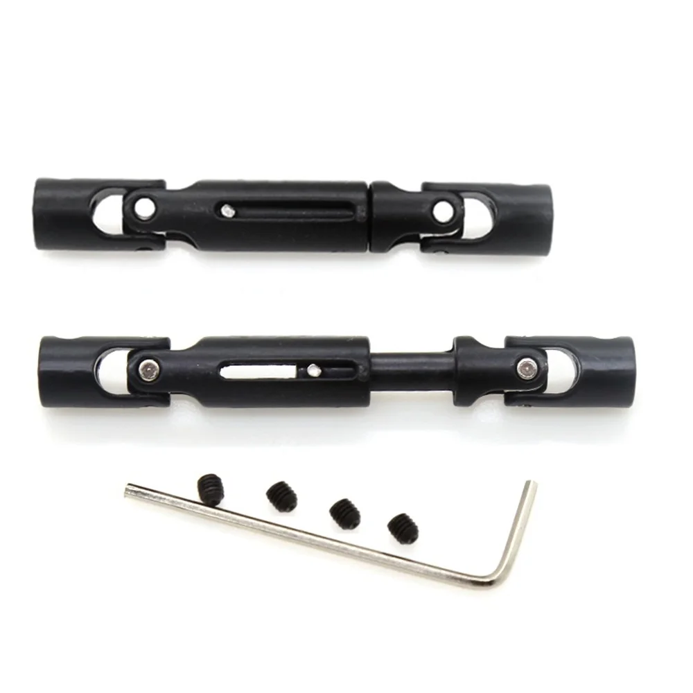 Y34A 2Pcs Metal Universal Drive Shaft for D12 C14 C24 B16 B36 B24 MN D90 MN99S RC Car Upgrade Parts