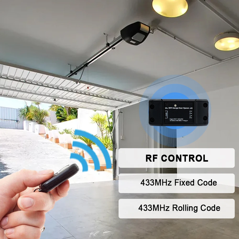 

Универсальный умный приемник Tuya Wi-Fi с датчиком двери AC DC 7-250 В USB 5 В реле для открытия двери гаражных ворот
