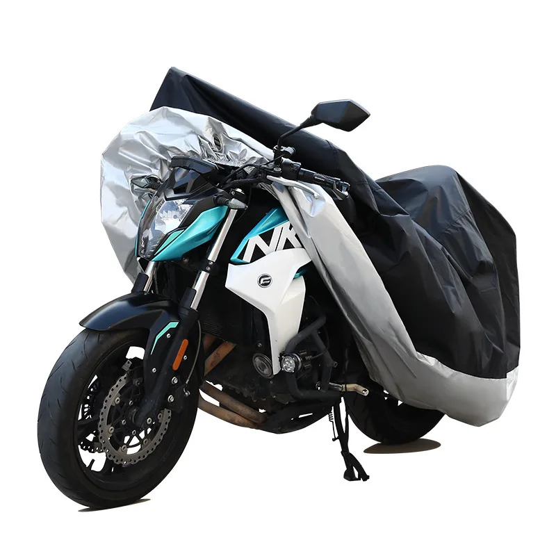 Thick 210D Oxford Fabric Motorcycle Cover Waterproof Dust Rain Sunshade UV Protect All Seasons for Motorbike Electric Bike