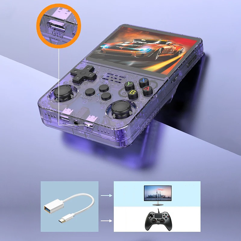 Retro Handheld Video Game Console 3.5 Inch IPS Screen Portable Pocket Video Player 64GB 128G Game Console Kids Gift