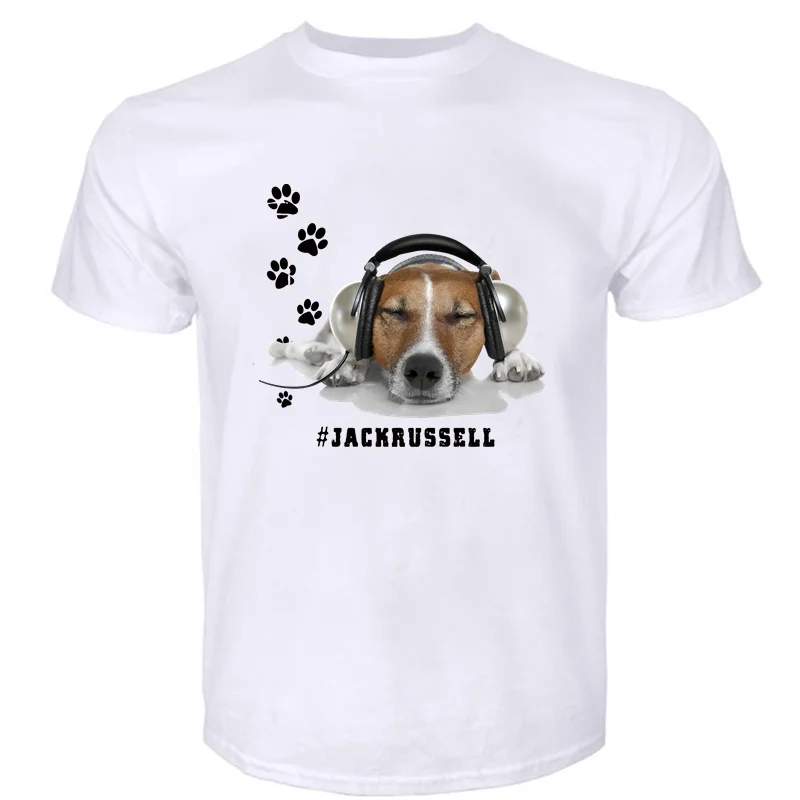Camiseta informal y elegante para mujer con estampado de Jack Russell Terrier. Camisetas gráficas, ropa estética, ropa de calle de verano, top Y2K.