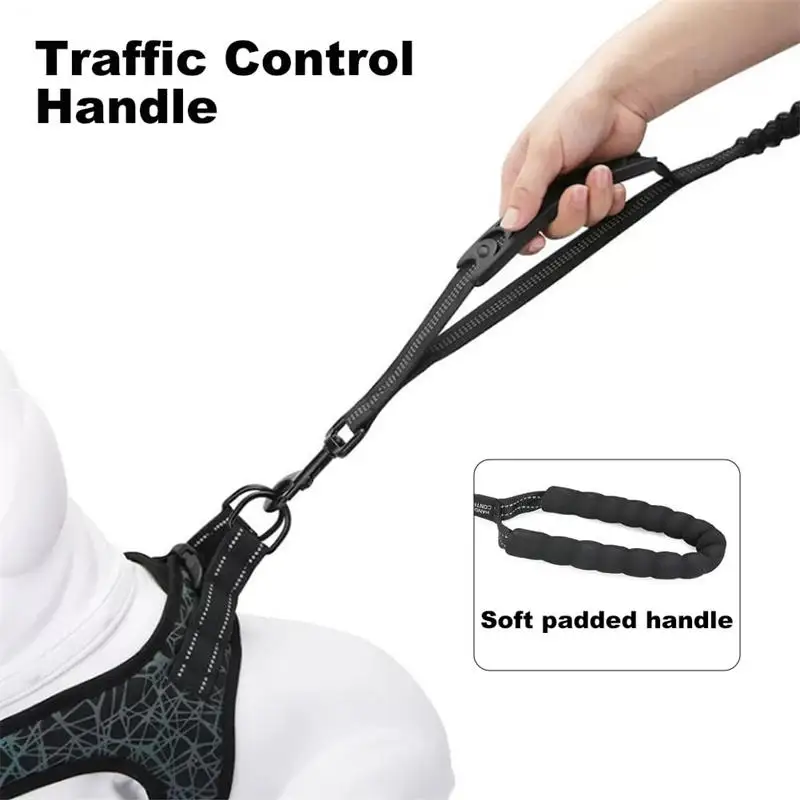 New 4 IN 1 High-strength Elastic Explosion-proof Punching Leash Heavy Duty 125-190cm Tactical Bungee Rope Medium Mascotas