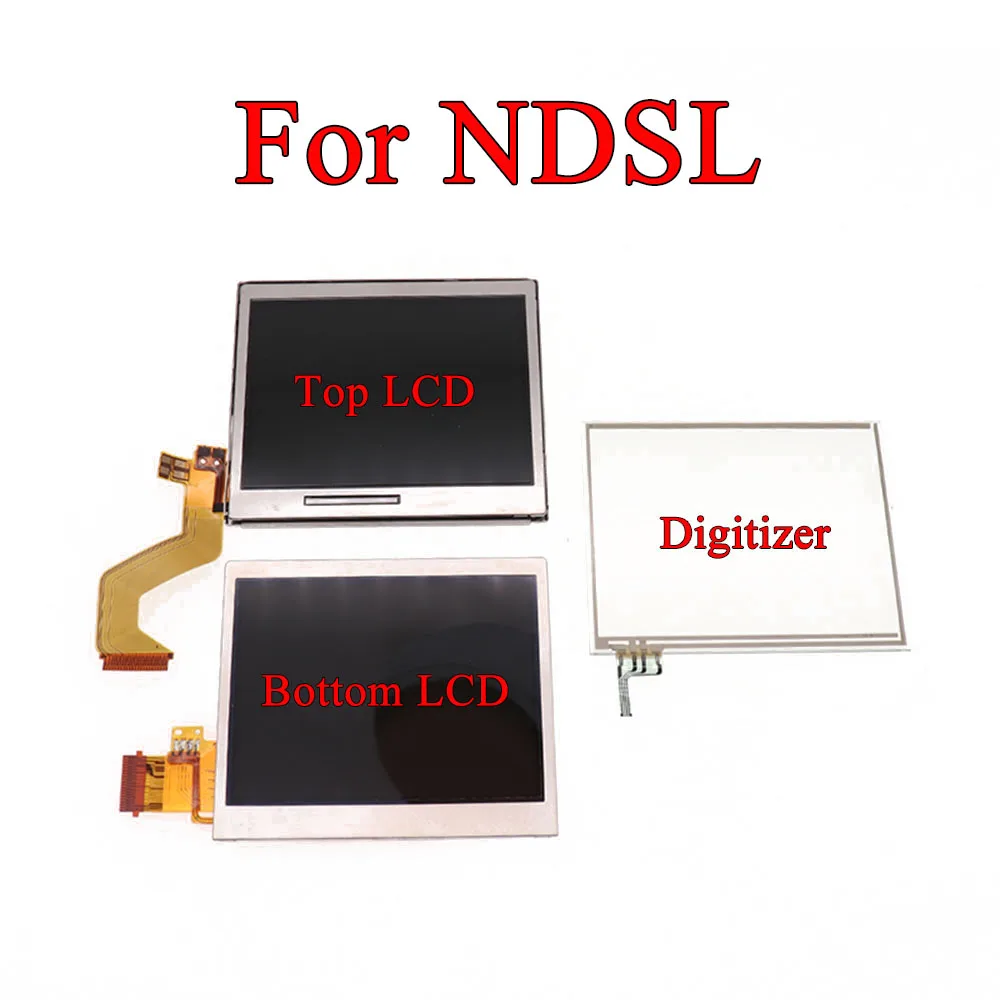 XOXNXEX For NDSL Replacement Touch Screen Digitizer Panel & Top Upper / Lower Bottom LCD Display Screen For Nintend DS Lite