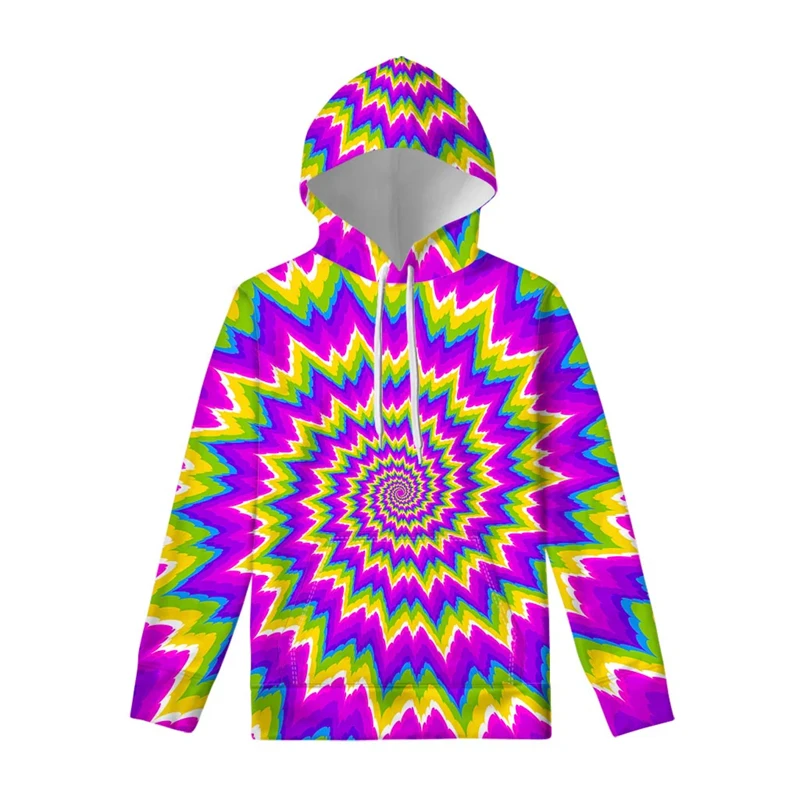 

2024 Harajuku Abstract Hoodie 3D Visual Vortex Sweatshirt High Quality Hip Hop Loose Unisex Fashion Oversized Pullovers Hoodies