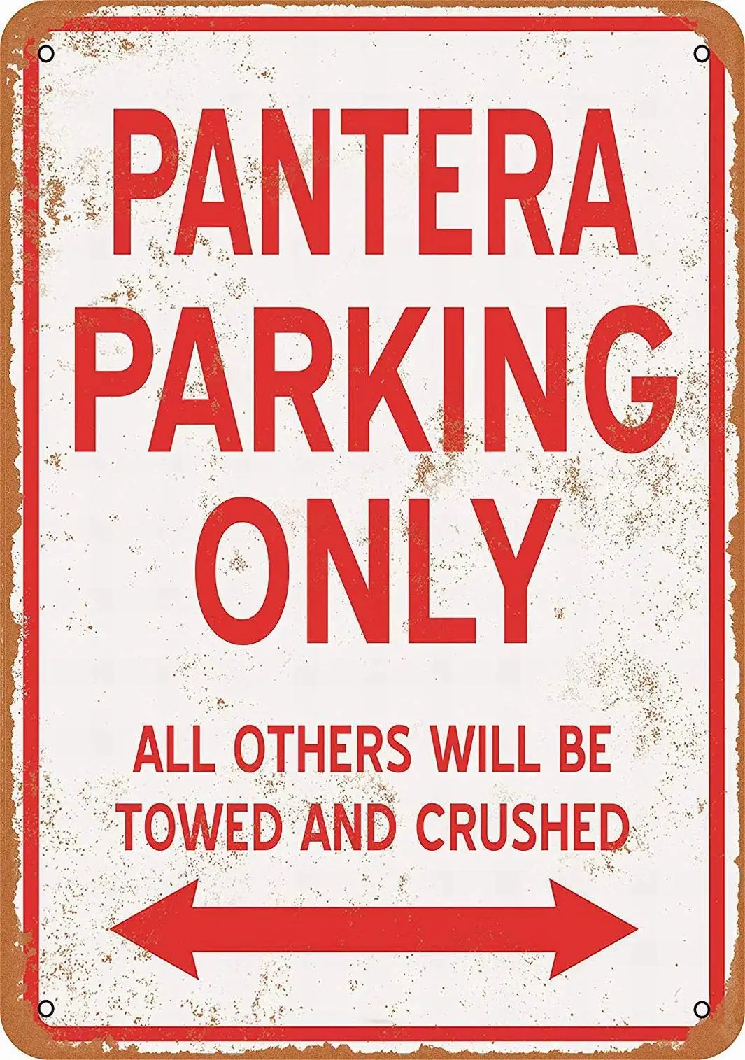 8 x 12 Metal Sign - Pantera Parking ONLY - Vintage Wall Decor Art