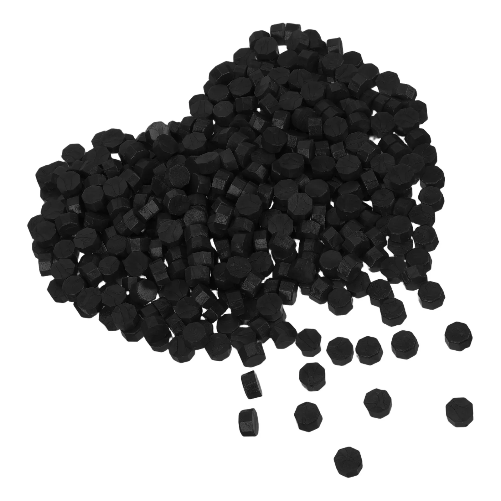 

6Packs Octagonal Sealing Wax Beads for Wedding Invitations Envelope Seals DIY Embellishments Pearlescent Wax Particles Black