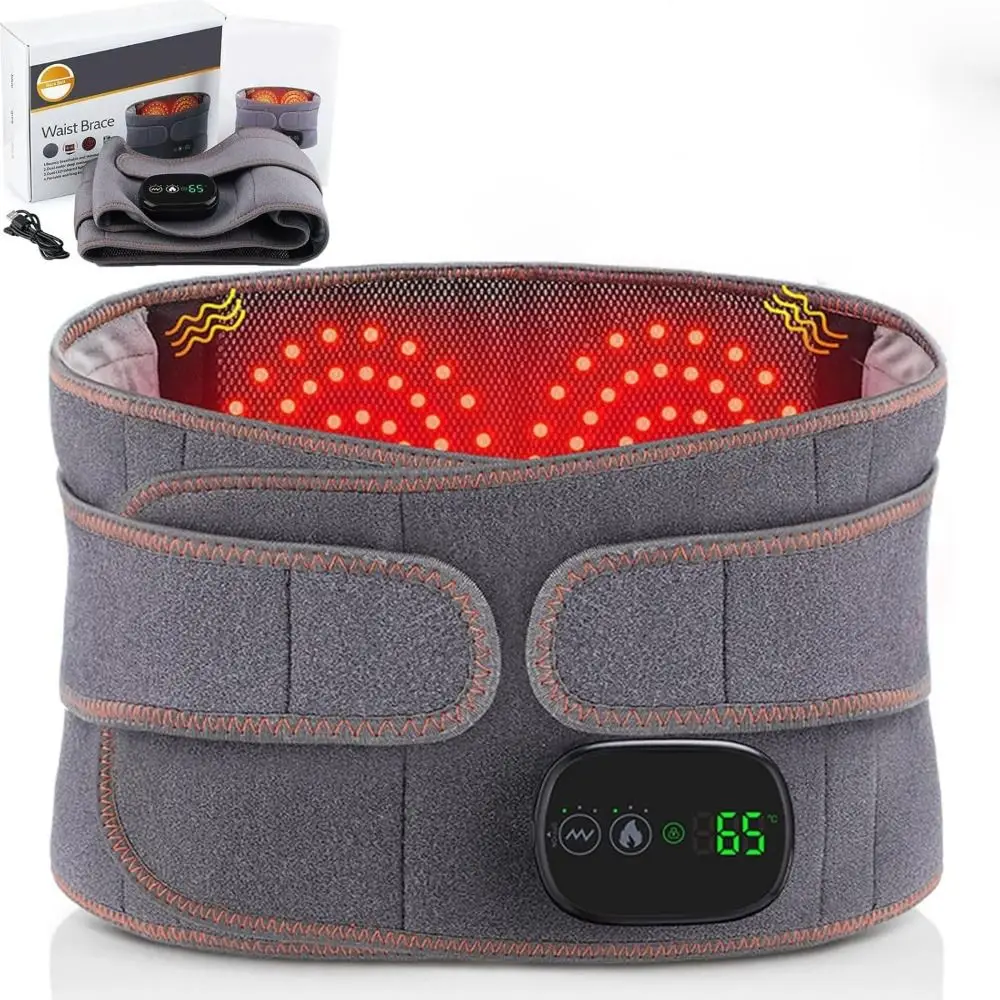 

Neoprene Red Light Massager Three Adjustable Heating Temperatures Three Vibration Modes Touch Screen Heating Belt Long Lasting
